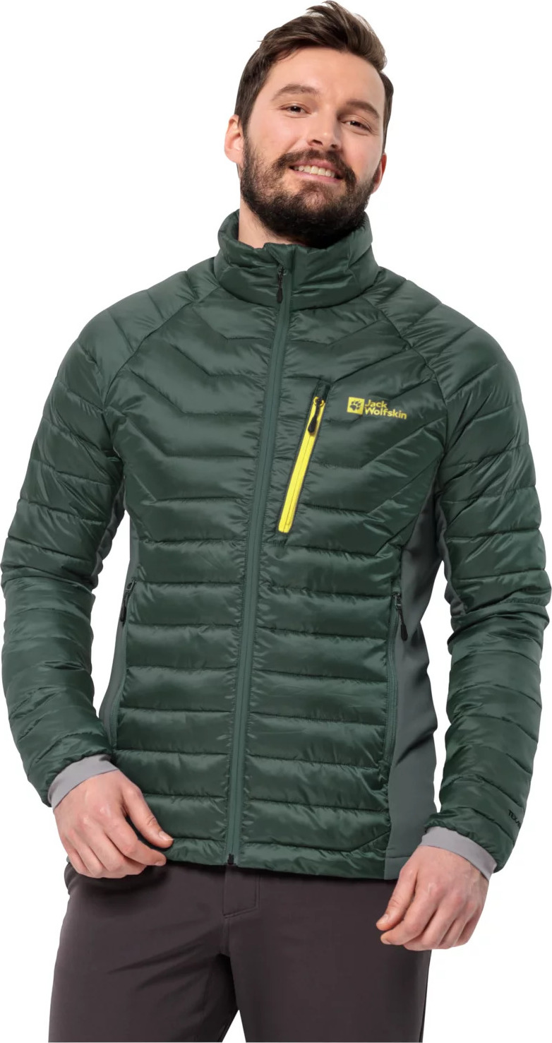 Tmavozelená pánska prešívaná bunda Jack Wolfskin Routeburn Pro Ins Jacket 1206862-T0138 Veľkosť: L