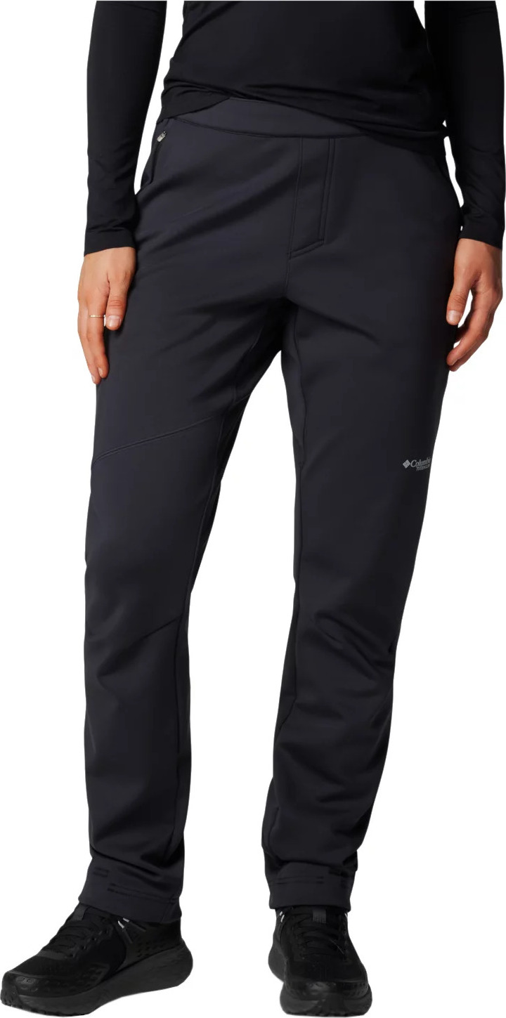 Čierne dámske softshellové nohavice Columbia Vest Canyon High-Rise Softshell Pant 2105831010 Veľkosť: L