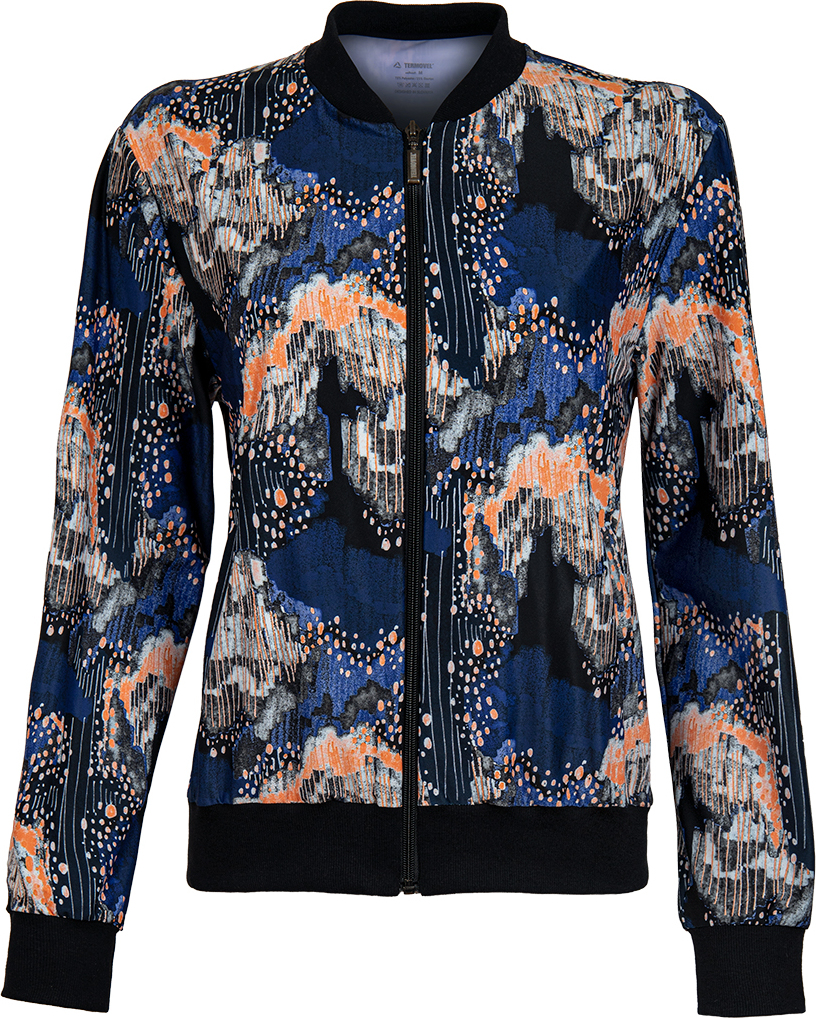 Dámska tmavomodrá mikina so vzormi Veľkosť: S