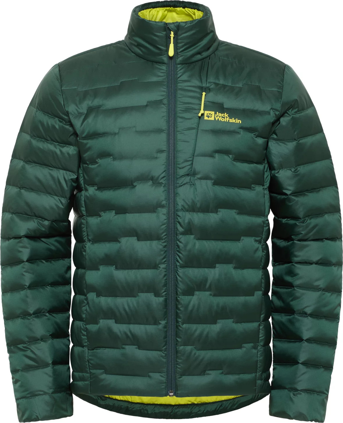 Tmavozelená pánska prešívaná bunda Jack Wolfskin Passamani Down M Jacket A61836-4161 Veľkosť: L