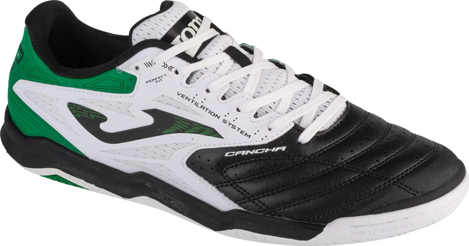 Čierno-zelené pánske halovky Joma Cancha 2401 IN CANW2401IN Veľkosť: 40