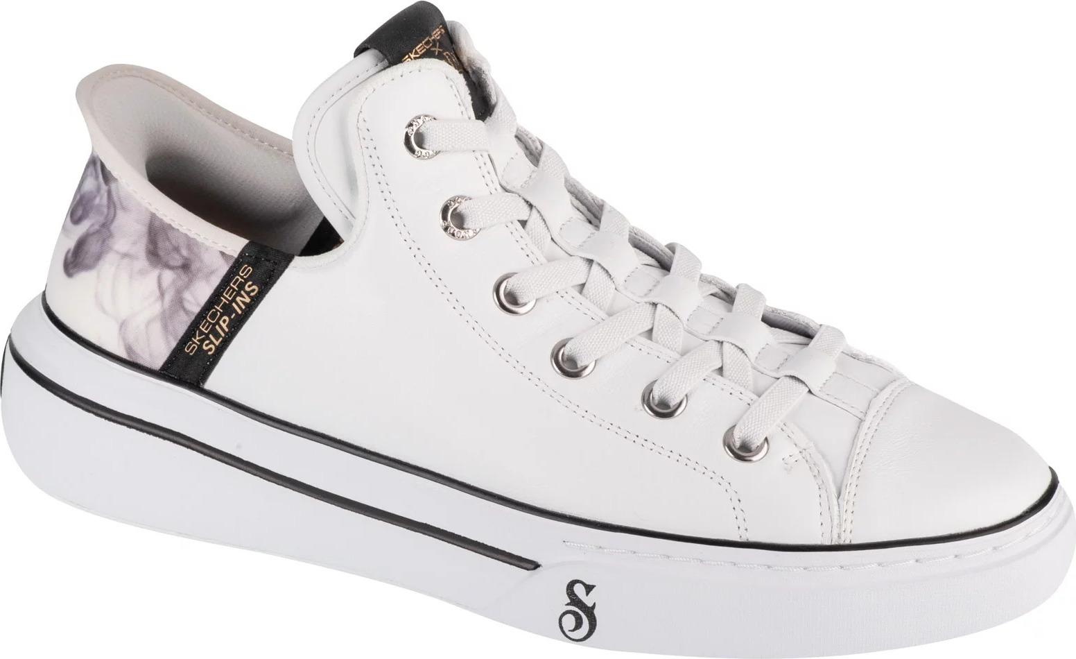 Biele tenisky Skechers Slip-Ins Snoop One - OG 251016-WBK Veľkosť: 42,5