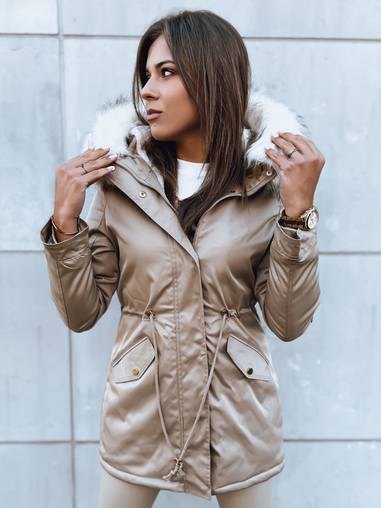 Béžová vyteplená parka VIXEN TY3873 Veľkosť: L