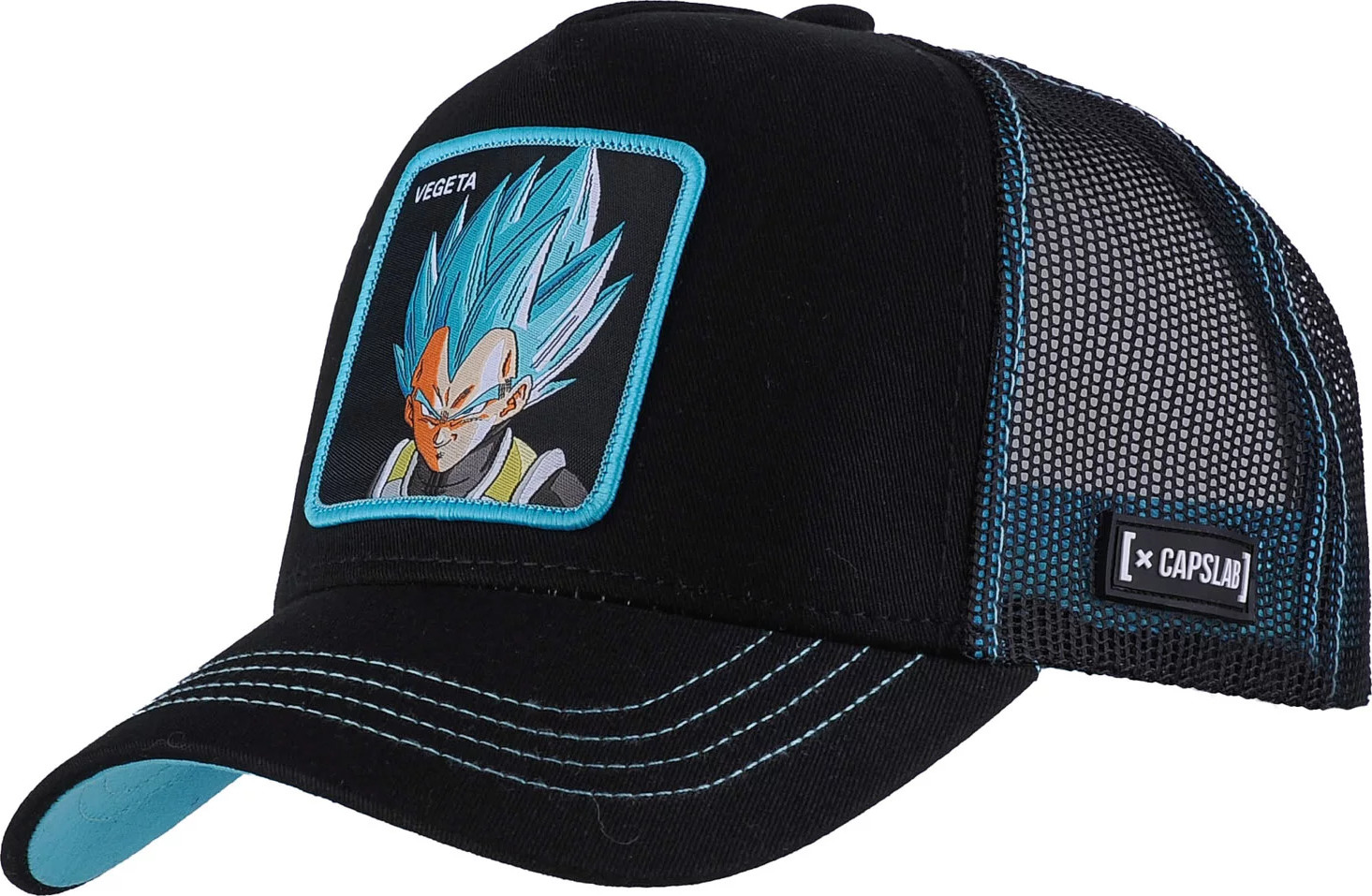 Čierna pánska šiltovka Capslab Freegun Dragon Ball Z Vegeta Cap CL-DBS3-1-CAS-VEG1 Veľkosť: ONE SIZE
