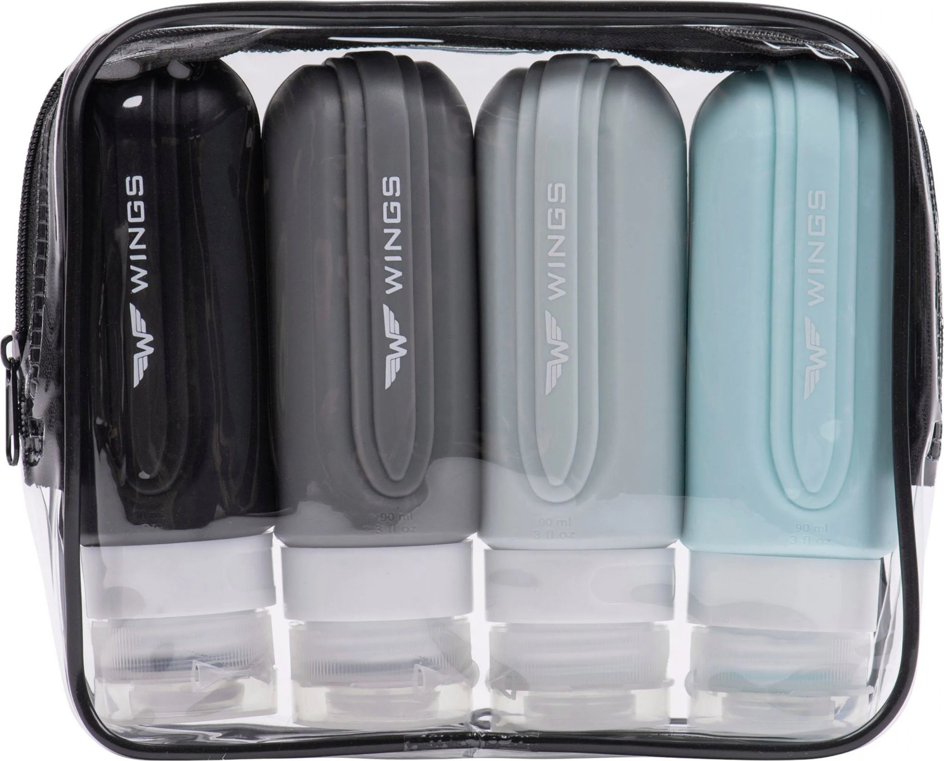 Sada 4 cestovných silikónových fľaštičiek WINGS Set of 4 silicone travel containers Wings 4x90ml Veľkosť: ONE SIZE