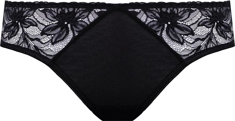 Biele brazílky s čipkou Mefemi Laura S-XL Veľkosť: XL, Barva: čierna