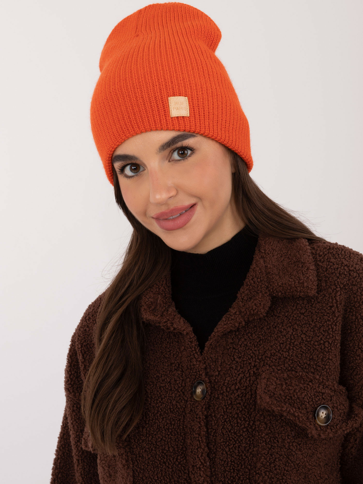 Oranžová dámska pletená čiapka JK-CZ-50.25-orange Veľkosť: ONE SIZE