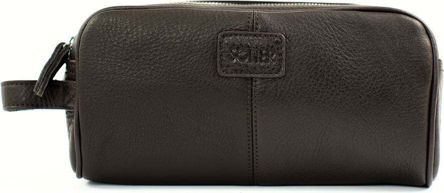 Elegantná pánska príručná hnedá taška SOLIER SK02 DARK BROWN Veľkosť: ONE SIZE