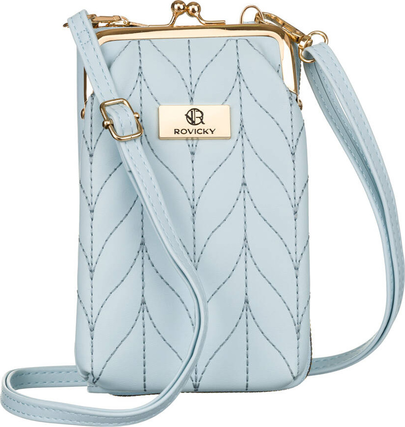 Svetlomodrá prešívaná 2v1 peňaženka V289 R-MBV-03 Veľkosť: ONE SIZE