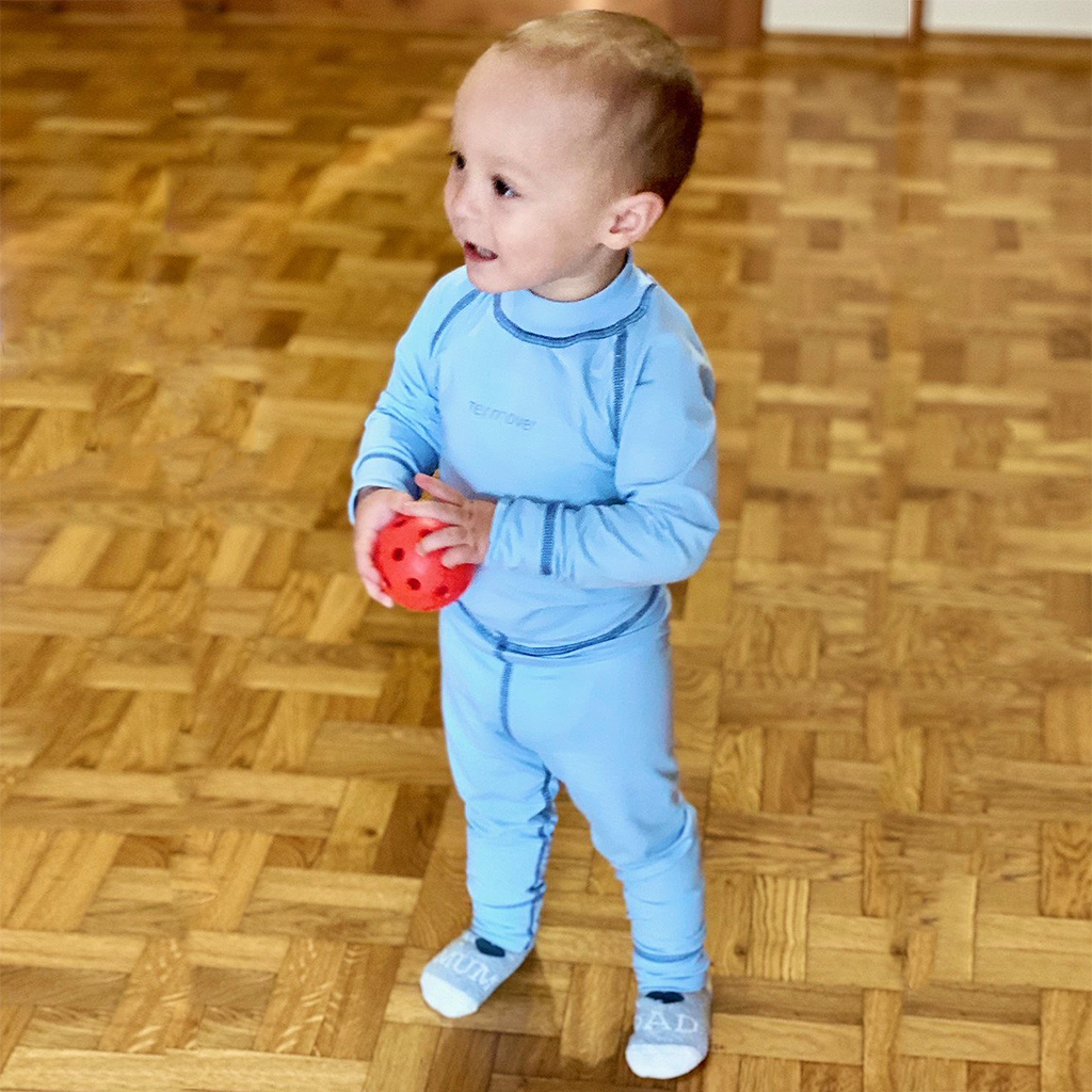 Chlapčenský modrý set termobielizne Veľkosť: 90, Barva: Modrá