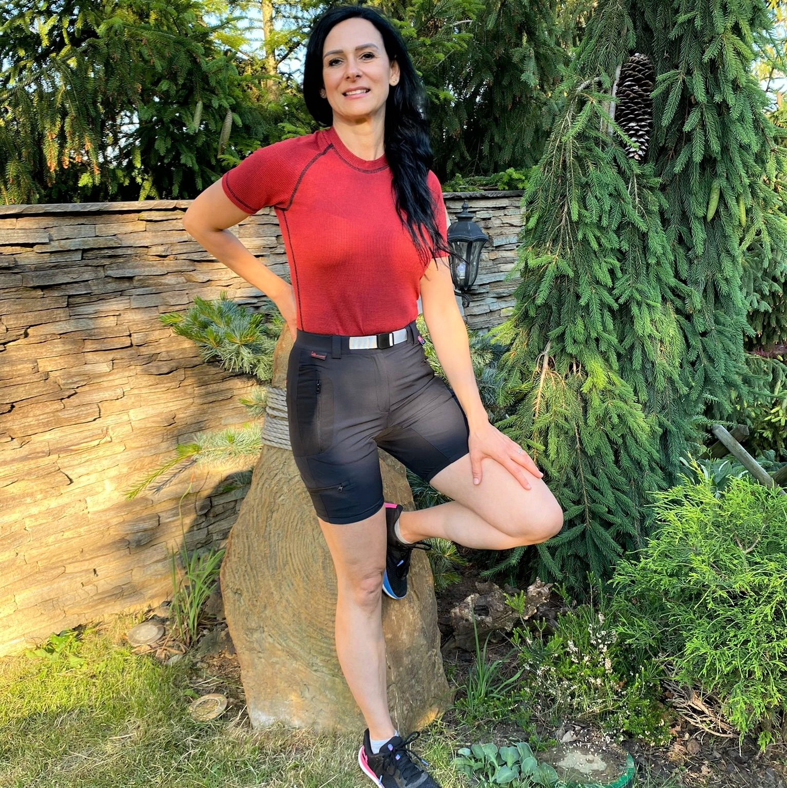 Dámske červené termo tričko s krátkym rukávom Veľkosť: XS