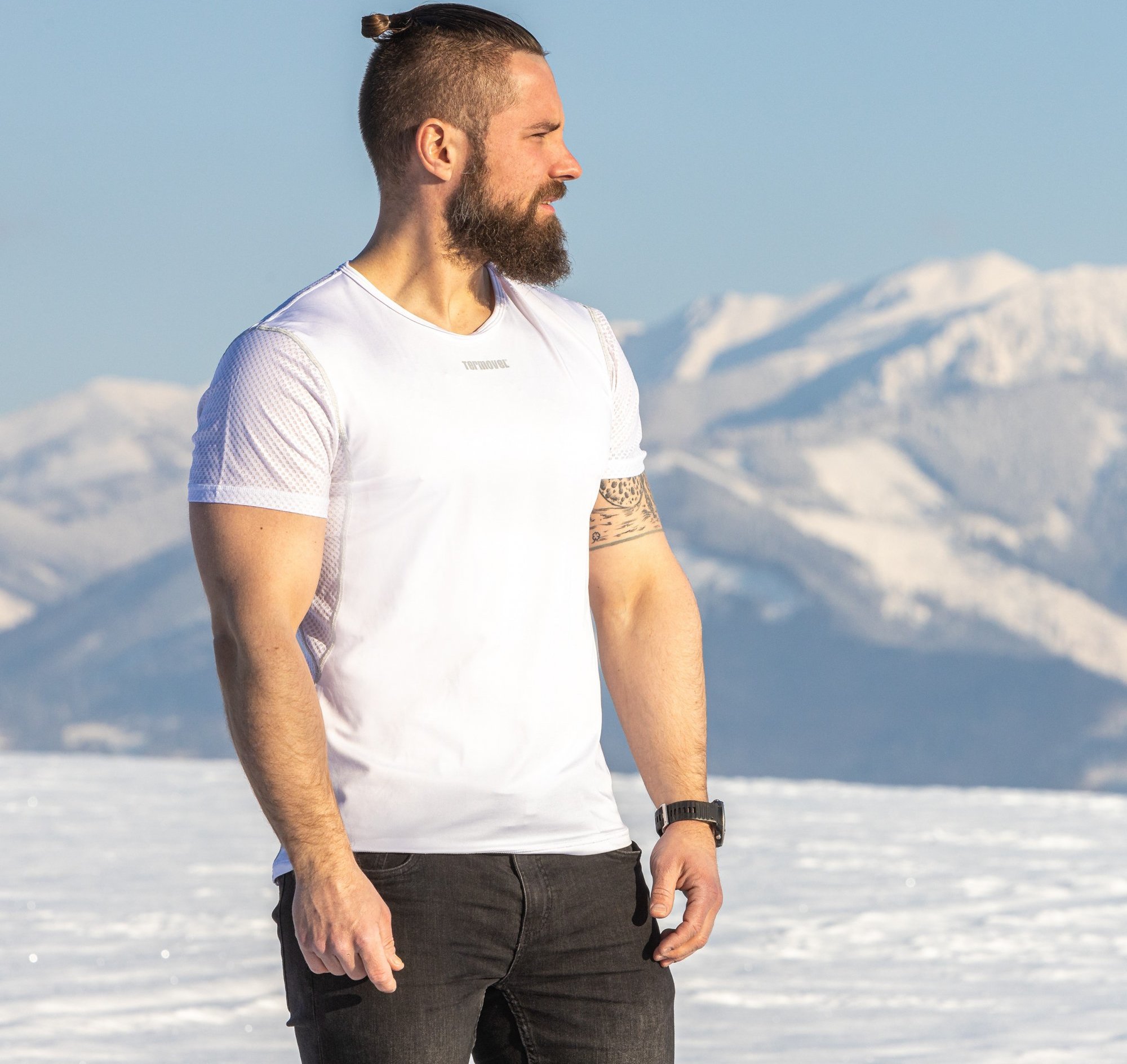 Pánske biele funkčné tričko Veľkosť: XL