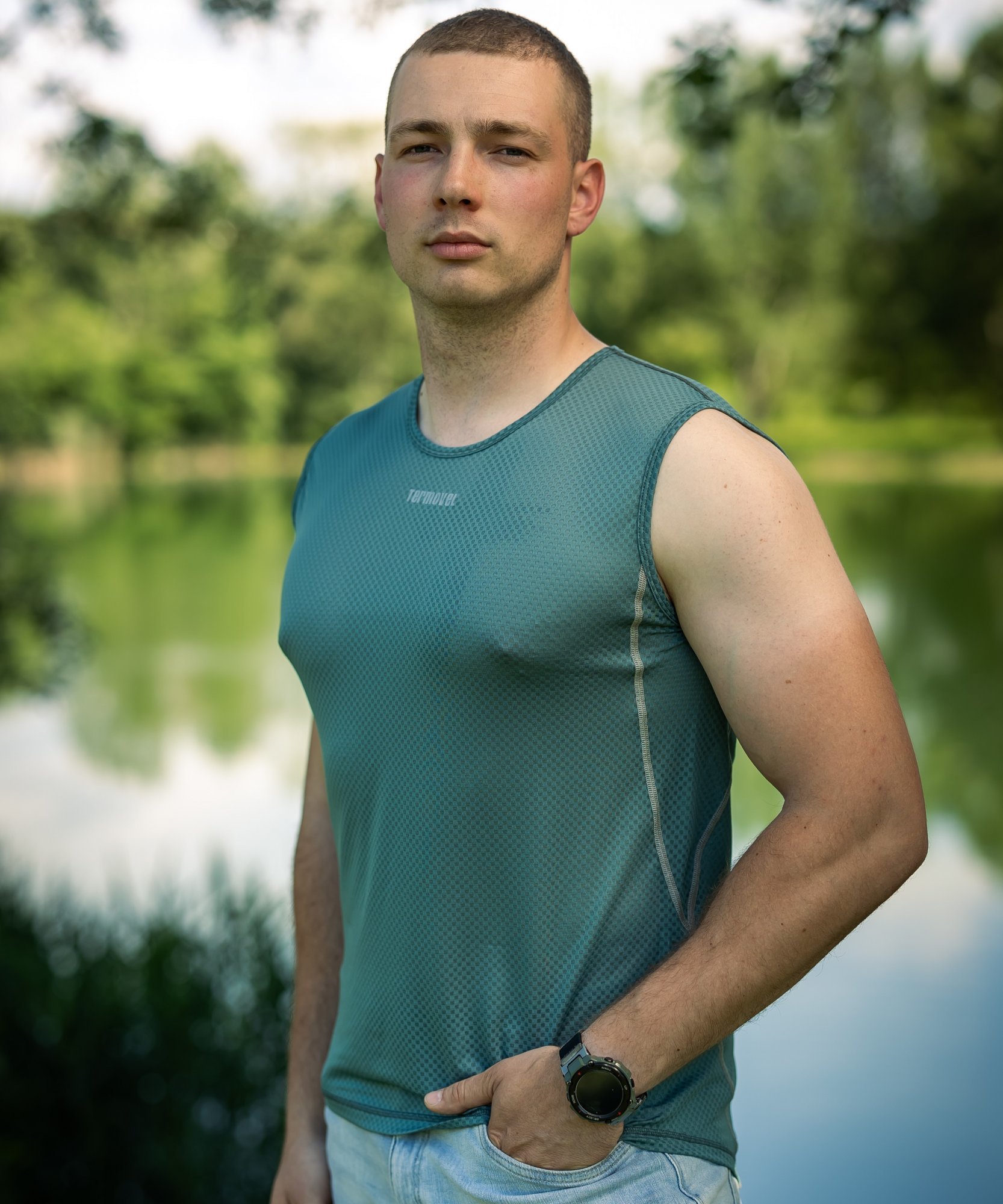 Zelené pánske tričko QUADRE SCAMPOLO Veľkosť: M