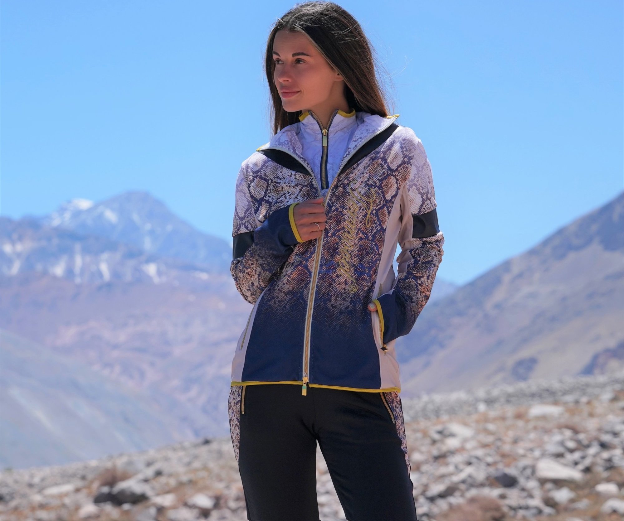 Dámska funkčná mikina s potlačou hadej kože Veľkosť: S