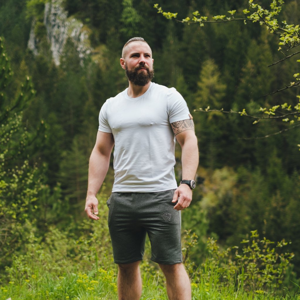 Antracitové pánske teplákové funkčné kraťase Veľkosť: 3XL