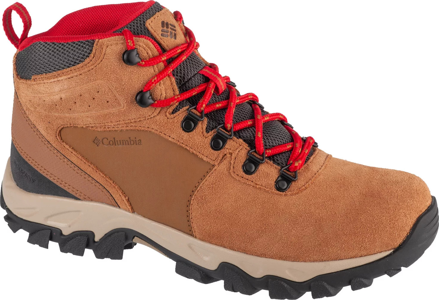 Svetlohnedé semišové turistické topánky Columbia Newton Ridge Plus II Suede WP 1746411288 Veľkosť: 44,5