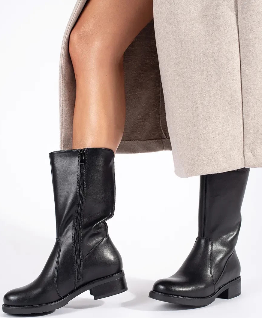 Čierne dámske kožené čižmy Sergio Leone BT287-S-B Veľkosť: 36