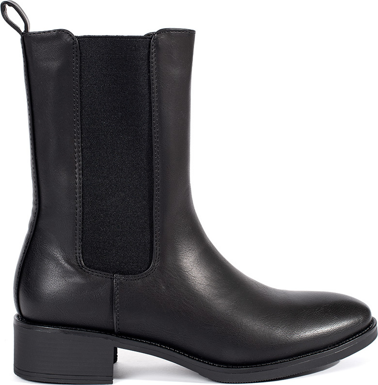 Čierne dámske nízke čižmy, podpätok 3,5 cm 8658B Veľkosť: 37