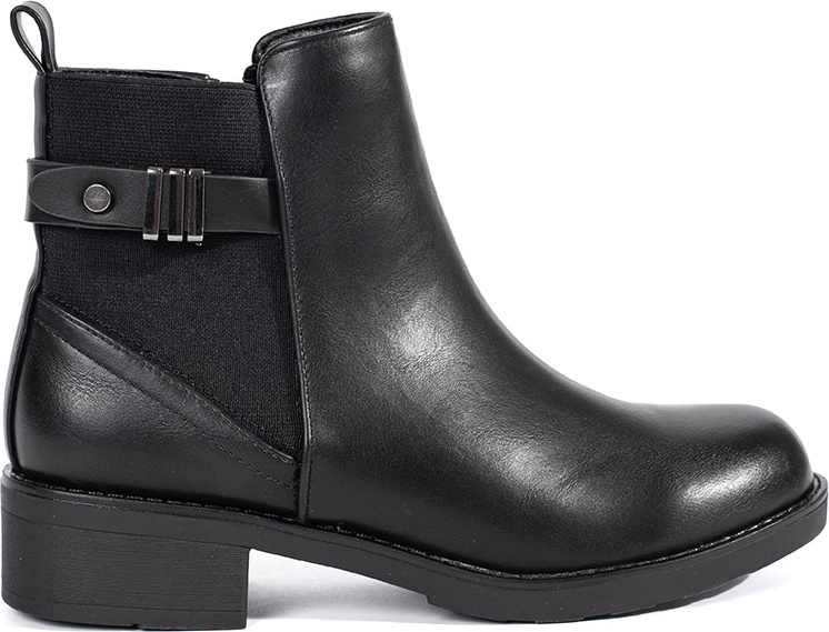 Čierne dámske štihletky na nízkom podpätku, podpätok 3,5 cm HD055-221B Veľkosť: 36