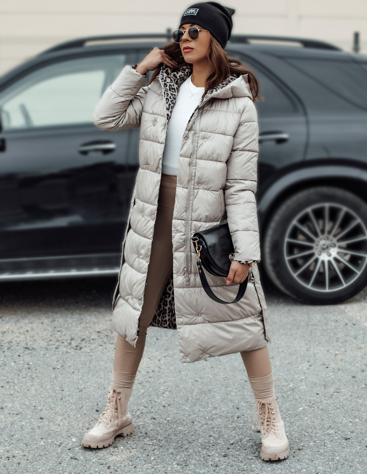 Dámska smotanová obojstranná bunda VELVETTI TY4653 Veľkosť: 2XL