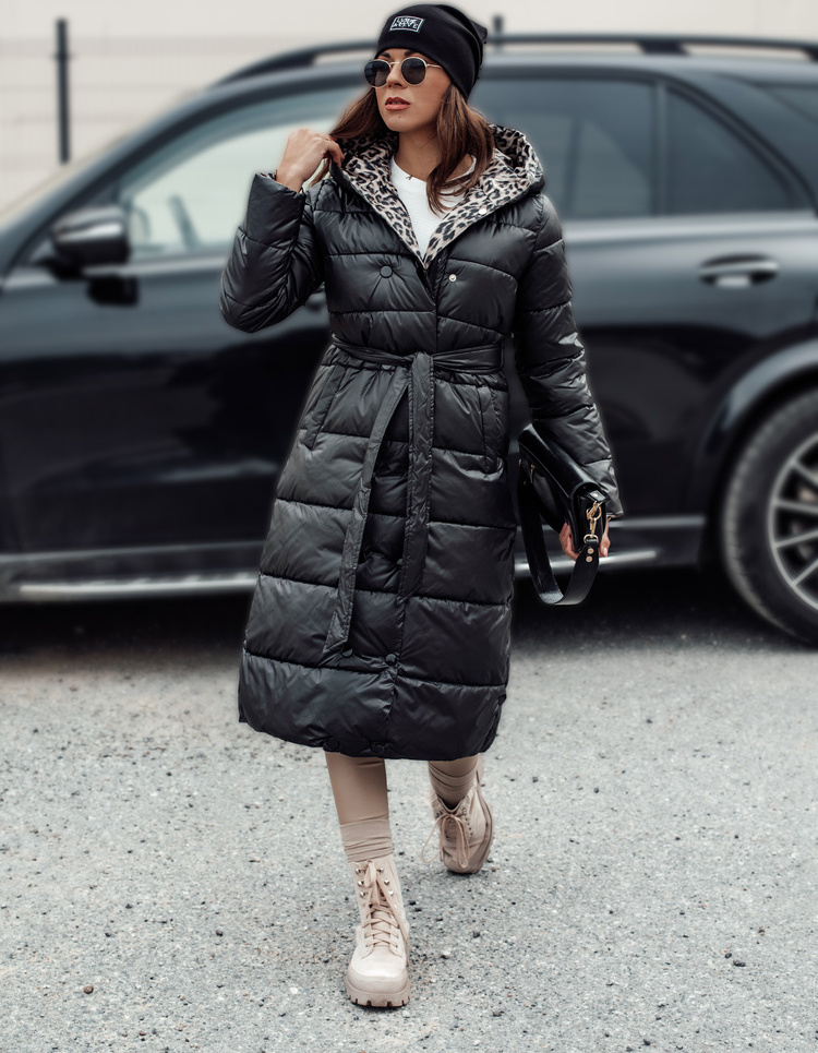 Dámska čierna obojstranná bunda VELVETTI TY4654 Veľkosť: XL