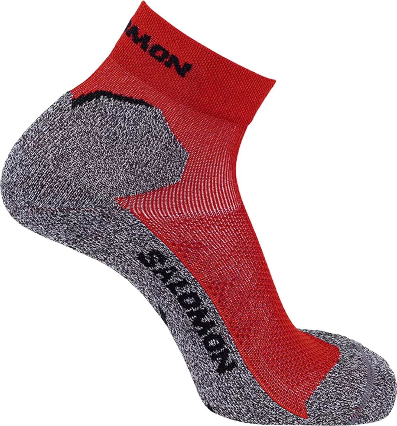 Červeno-sivé športové ponožky Salomon Speedcross Ankle Socks C19731 Veľkosť: 45-47