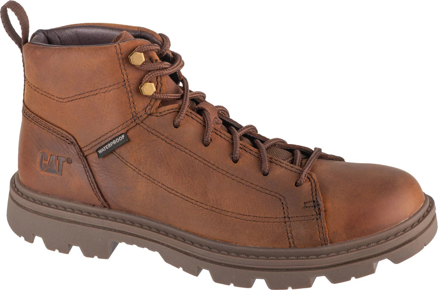 Hnedé pánske kožené členkové topánky Caterpillar Modulate WP P725406 Veľkosť: 44