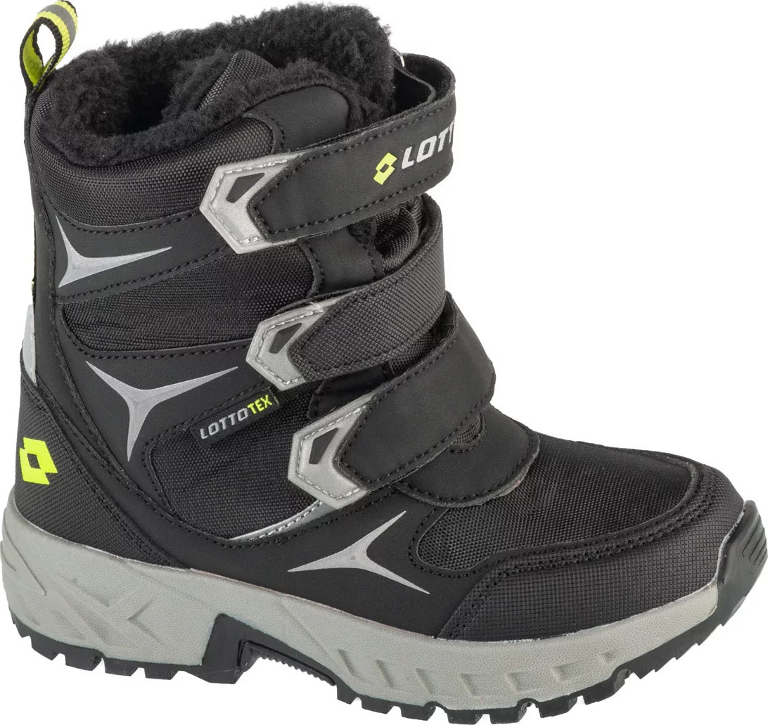 Čierne detské zimné topánky Lotto Pinecreek Tex K 2600550K-1180 Veľkosť: 31