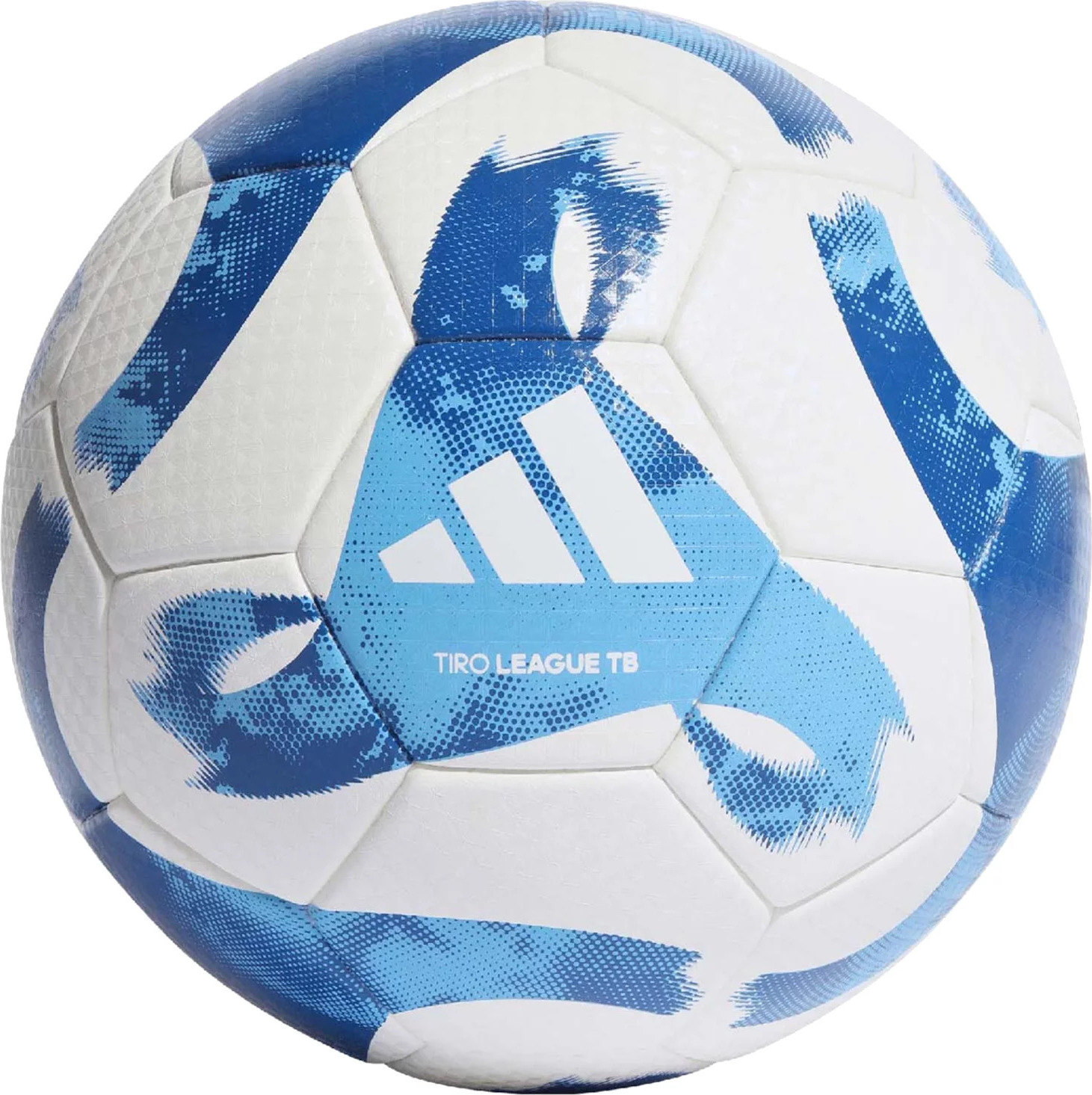 Bielo-modrá futbalová lopta adidas Tiro League FIFA Basic Ball HT2429 Veľkosť: 5