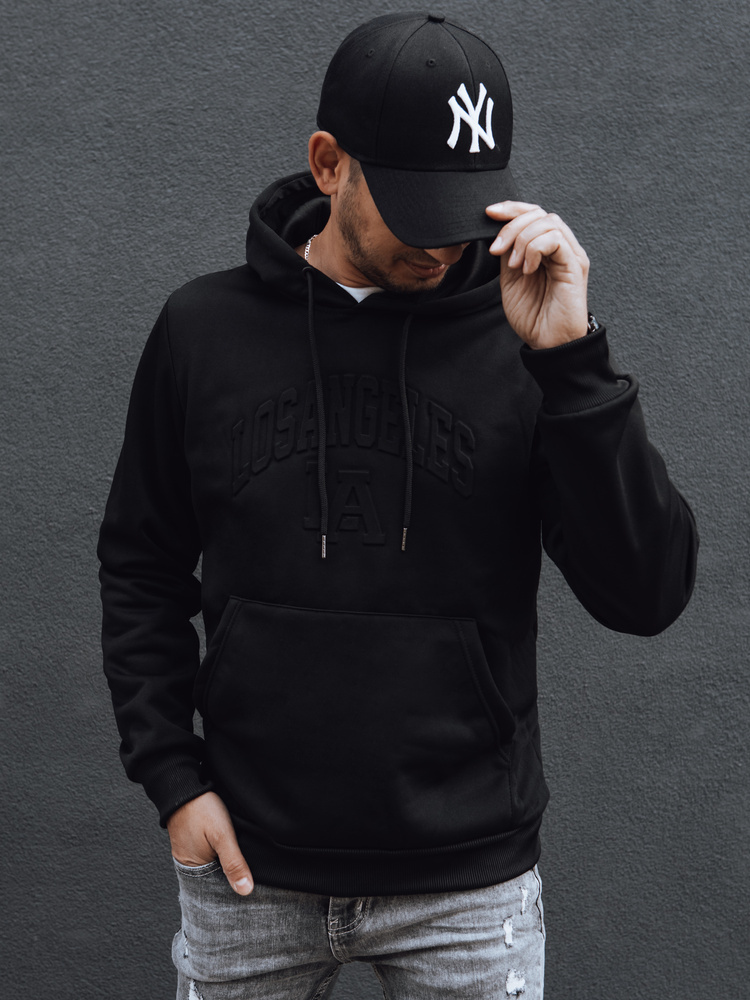 Pánska čierna mikina s kapucňou BX5766 Veľkosť: 2XL