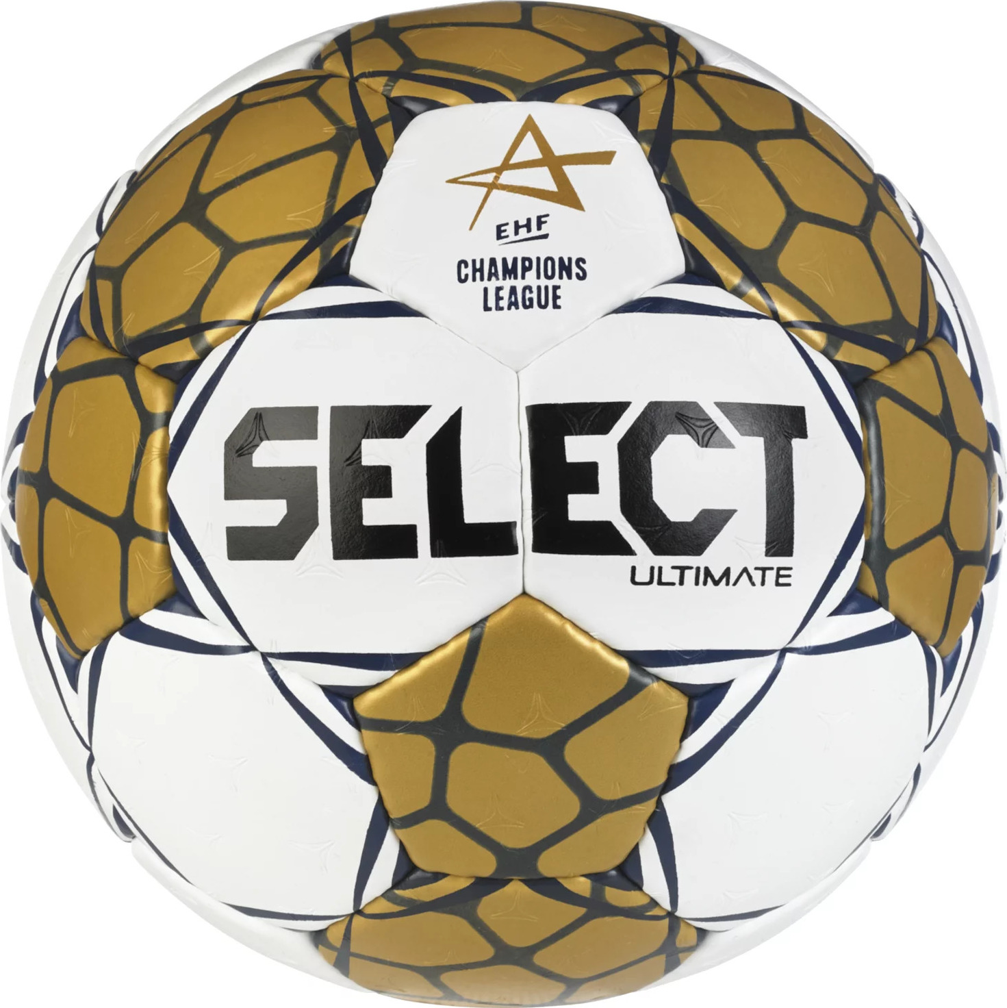 Bielo-zlatá hádzanárska lopta Select Champions League Ultimate Official EHF Handball 200035 Veľkosť: 3