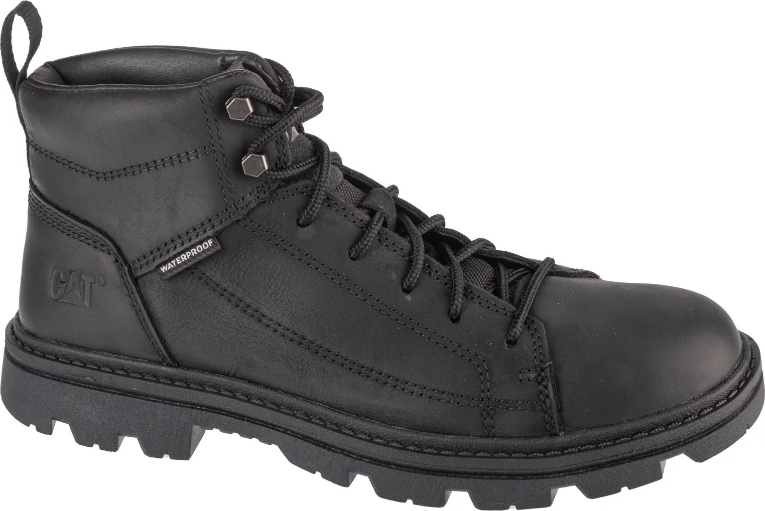 Čierne pánske kožené členkové topánky Caterpillar Modulate WP P725405 Veľkosť: 42