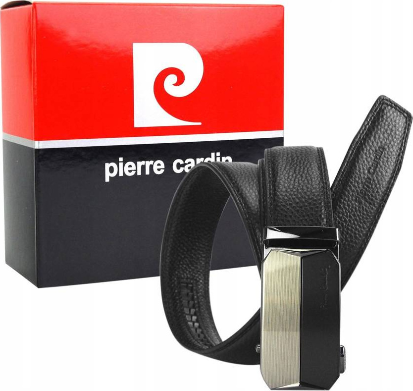 Pierre Cardin Čierny pánsky opasok z kože [D] 550 NERO Veľkosť: 130