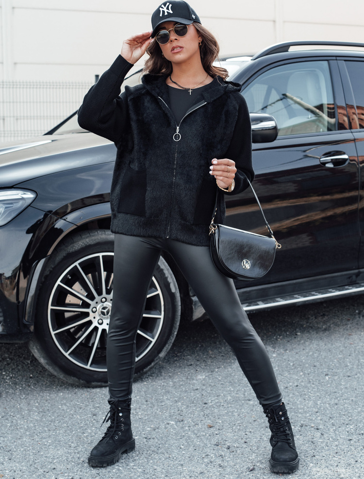 Čierny dámsky krátky kabátik KATHERINE NY0672 Veľkosť: S