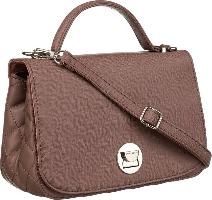 David Jones béžová crossbody kabelka s prešívanými bočnými stranami 6835-1 Veľkosť: ONE SIZE