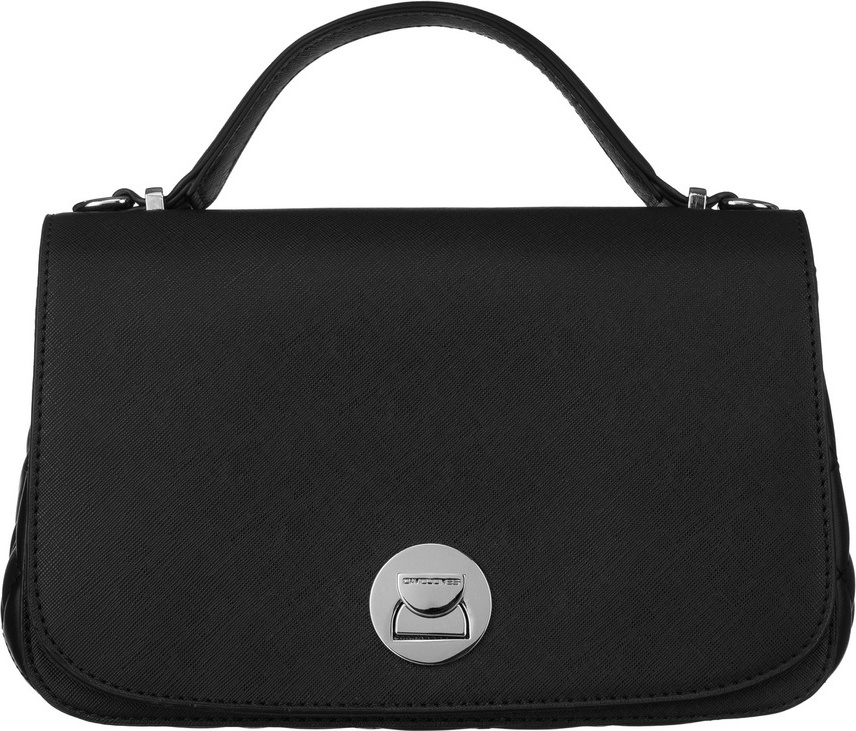 David Jones čierna crossbody kabelka s prešívanými bočnými stranami 6835-1 Veľkosť: ONE SIZE