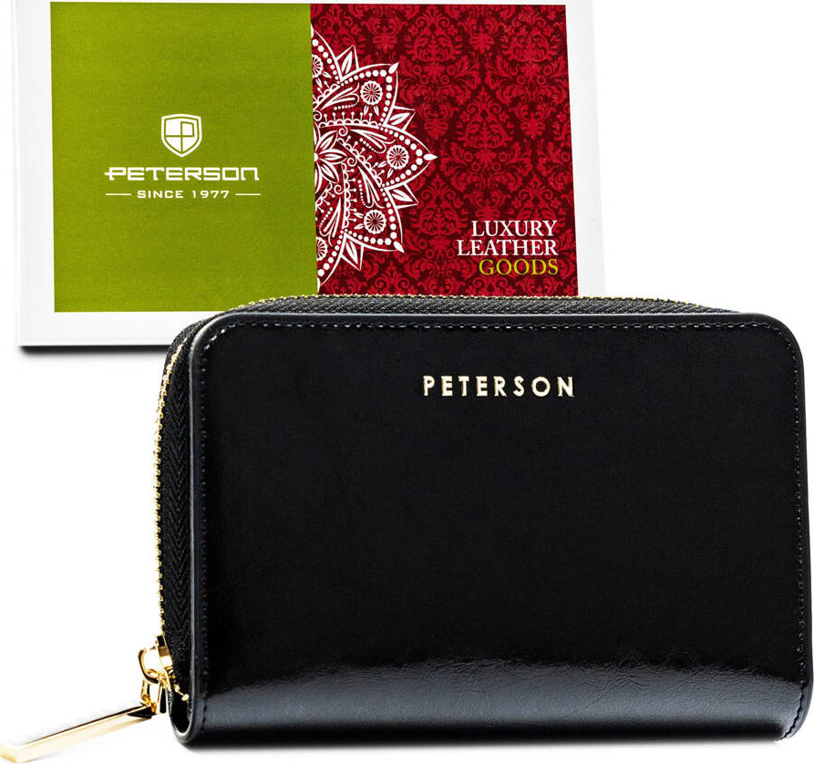Čierna dámska kožená peňaženka Peterson Y701 PTN PL-418 Veľkosť: ONE SIZE