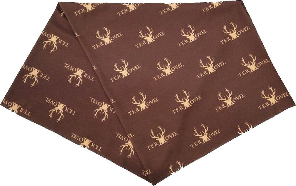 Hnedý multifunkčný šál s potlačou Veľkosť: ONE SIZE