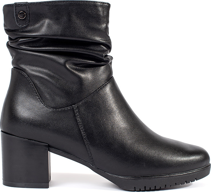 Čierne dámske kožené členkové topánky na stĺpiku Sergio Leone, podpätok 6 cm BT636-S-B Veľkosť: 37