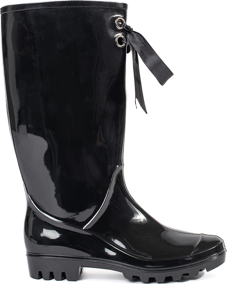 Čierne lakované vysoké dámske čižmy GD-14-009B Veľkosť: 38