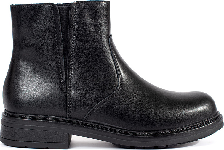 Čierne kožené dámske členkové topánky Sergio Leone, podpätok 3 cm BT345-S-B Veľkosť: 36