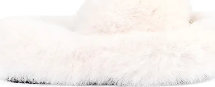 Smotanové plyšové domáce papuče na platforme BG191BE Veľkosť: 40