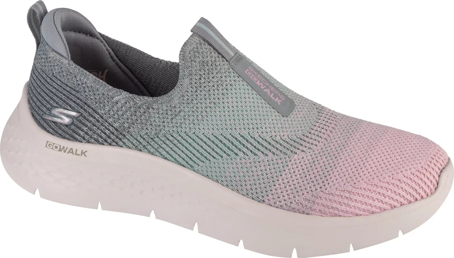 Sivo-ružové dámske slip-on tenisky Skechers Go Walk Flex - Cali Sunset 124827-GYMT Veľkosť: 36