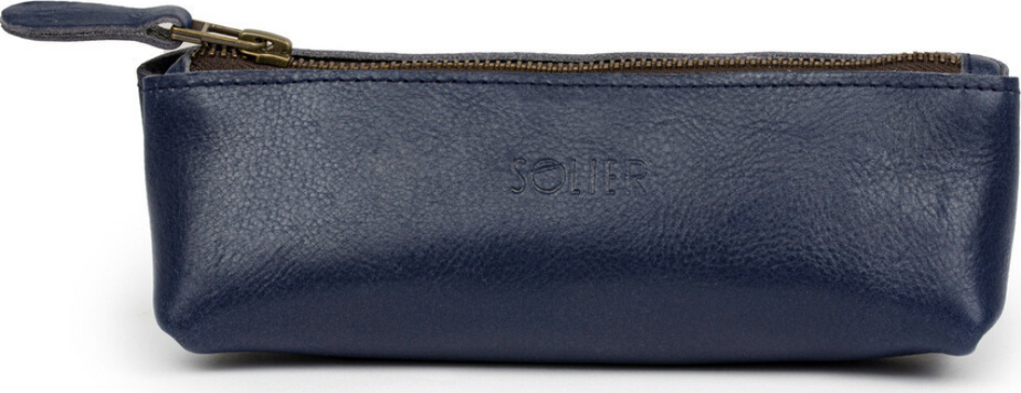 Tmavomodré kožené púzdro na pero SOLIER* SW01 (PIÓRNIK SA51 NAVY) Veľkosť: ONE SIZE