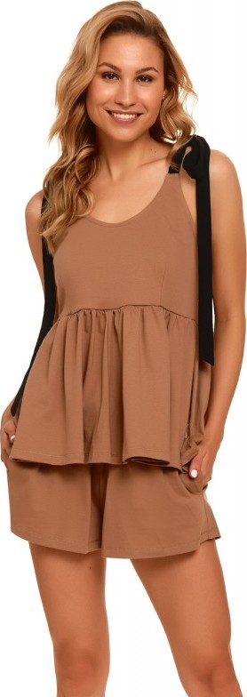 Hnedé krátke pyžamo na zaväzovanie Veľkosť: XL