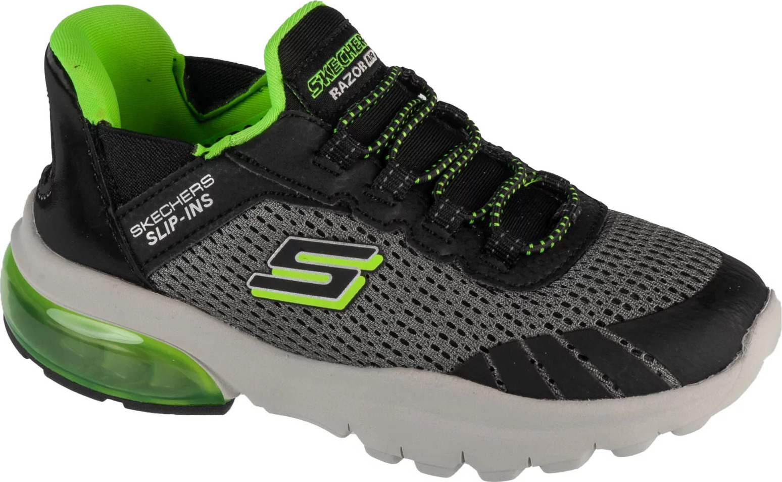 Čierne chlapčenské tenisky Skechers Slip-Ins: Razor Air - Hyper-Brisk 403839L-CCBK Veľkosť: 27