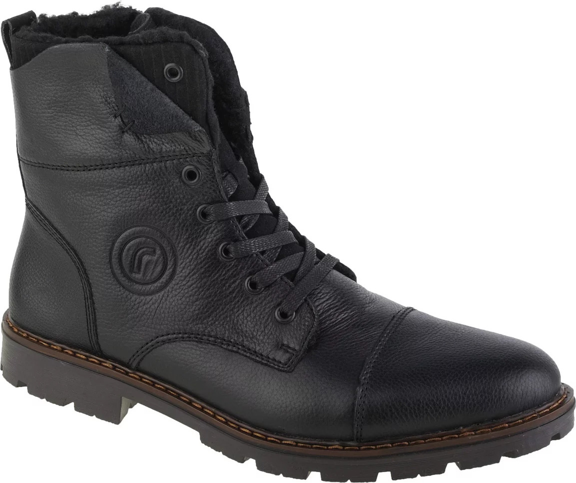 Čierne pánske kožené členkové topánky Rieker Boots 32133-00 Veľkosť: 41