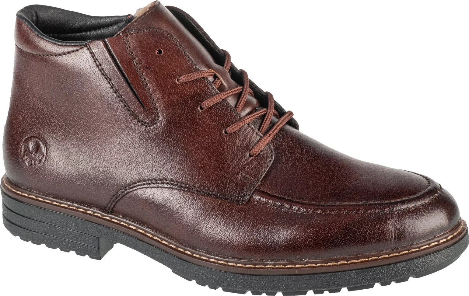 Hnedé pánske kožené členkové zimné topánky Rieker Booties 33105-25 Veľkosť: 42