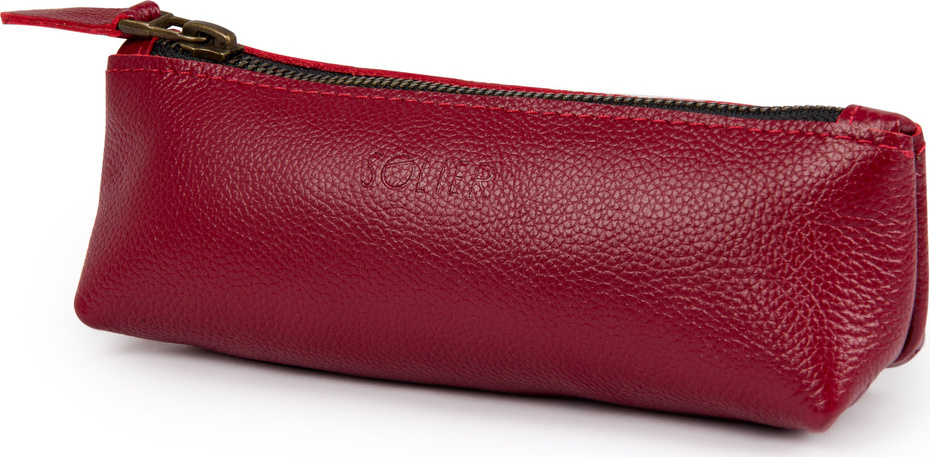 SOLIER Červené kožené púzdro na perá SOLIER SW01 (PIÓRNIK SA51) Veľkosť: ONE SIZE