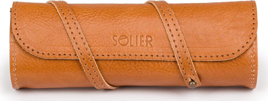 Hnedé kožené púzdro na perá SOLIER SW01 (PIÓRNIK SA52 CAMEL) Veľkosť: ONE SIZE